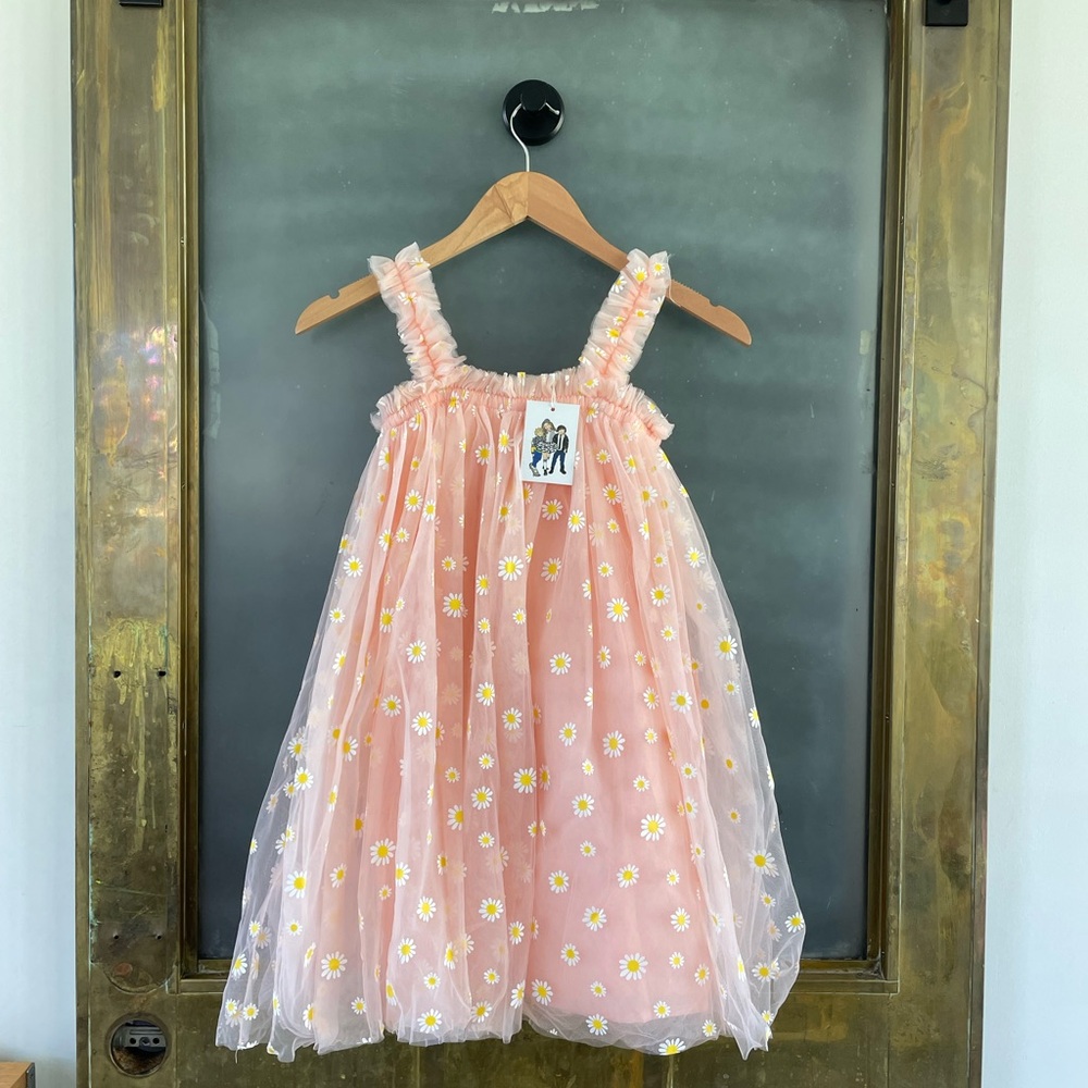 NEW Lola + The Boys Pink Daisy Tulle Dress Size 10 Floral Party NWT
